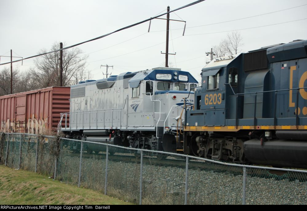 AMTK 730 arriving from Woodbourne Yard.